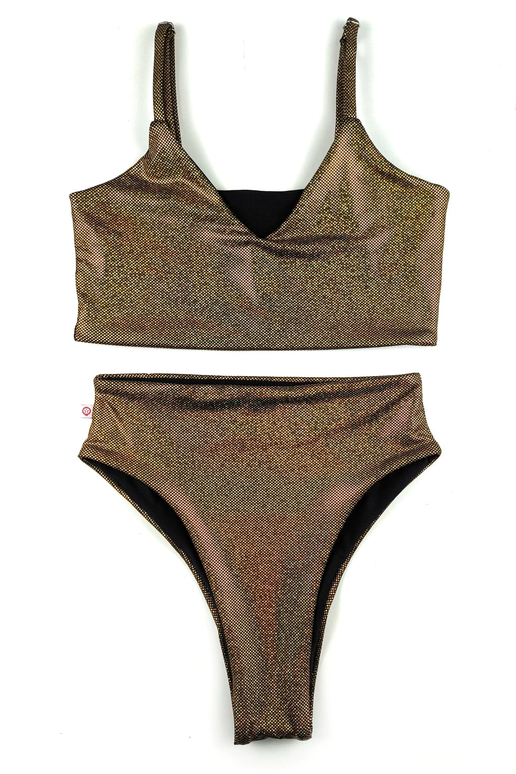 Conjunto Holográfico Dourado