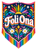 Logo Foli.Ona em estandarte com fundo transparente